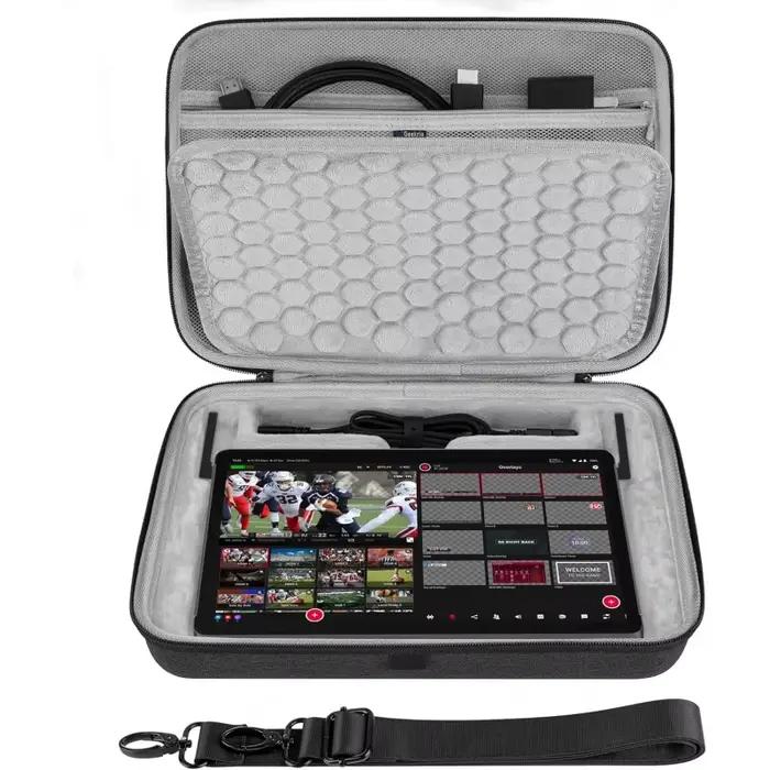 Sac de voyage portable à coque rigide en EVA compatible Geekria YoloLiv YoloBox Extreme (gris foncé)