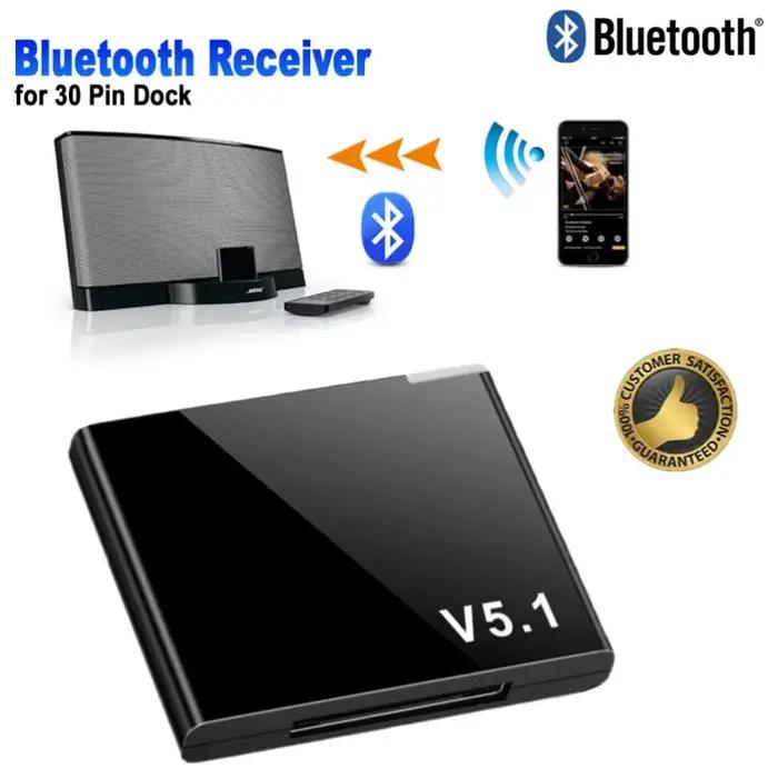 Pour iPhone iPod haut-parleur 30Pin I-WAVE Bluetooth musique Audio récepteur adaptateur Dock