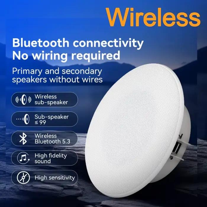 Haut-parleurs de plafond Bluetooth sans fil Astrowind 2 voies 4.5 pouces 5.25 pouces système audio domestique pour cuisine chambre salle de bain salon