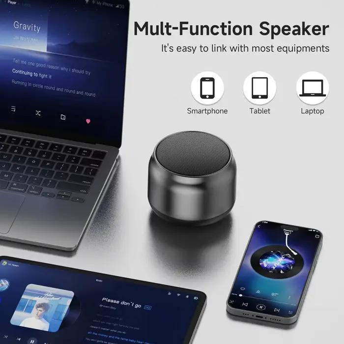 Enceinte Bluetooth portable sans fil V5.3 avec son stéréo puissant et lumières RGB pour soirées, randonnées et espaces de vie