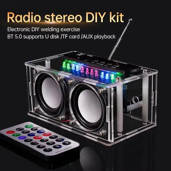 BRICOLAGE Bluetooth Haut-Parleur Kit avec FM Radio 87.5-108MHZ
