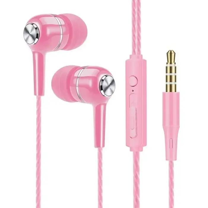 Écouteurs intra-auriculaires filaires, Jack 3.5mm, avec micro, basse, stéréo HiFi, contrôle en ligne pour téléphones