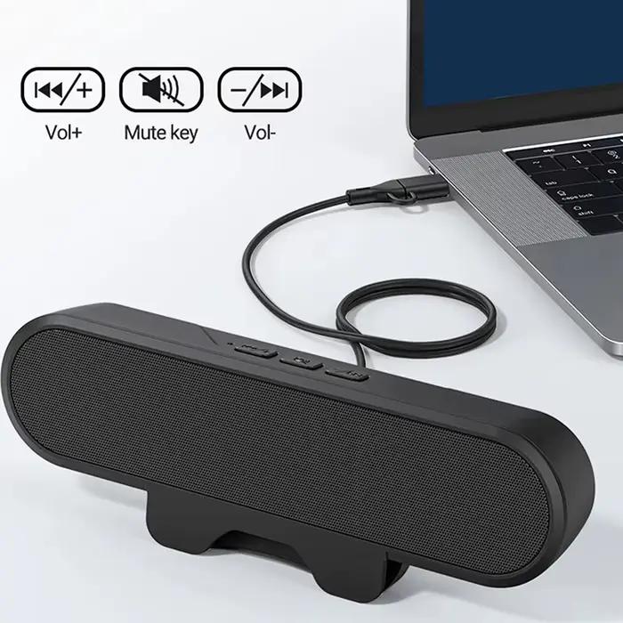 Mini Enceinte Soundbar Portable USB Filaire pour Ordinateur