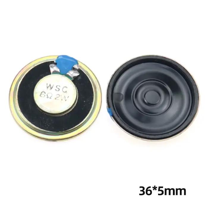 2 pièces Mini haut-parleur Ultra-mince 8 Ohms 2 watts 8R 2W diamètre 20mm 40mm 50mm 66mm 77mm