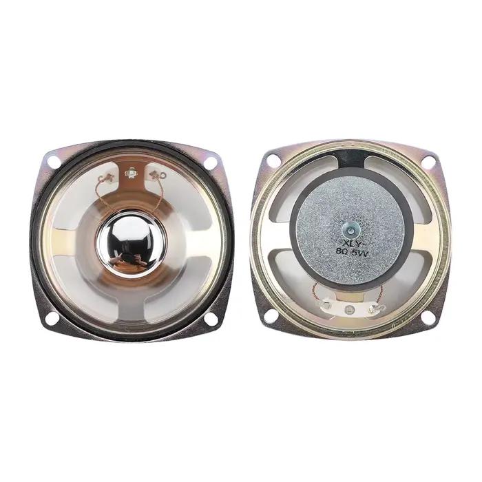 2 pièces 3 pouces 78MM 8 Ohm 5W haut-parleur carré milieu de gamme Film Transparent étanche pour la diffusion vocale