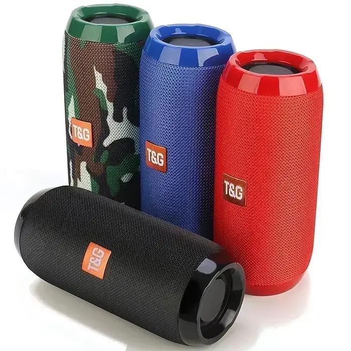 Haut-parleur portable T&G avec Bluetooth 5.0, mode son surround 3D, radio FM, résistance à l'eau, idéal pour la maison et les activités en plein air