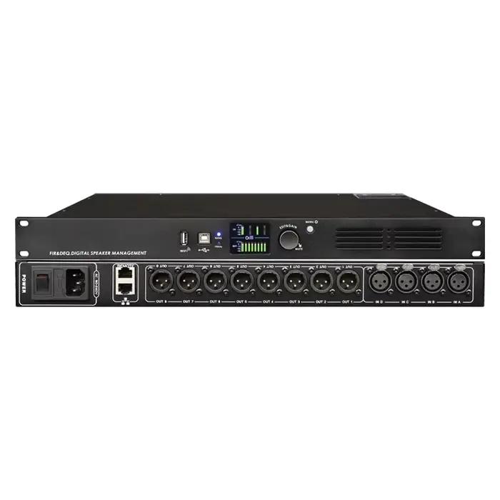 Processeur audio numérique professionnel Paulkitson DA48 4 entrées 8 sorties avec FIR 96 kHz ou 192 kHz DSP Système de gestion des haut-parleurs Peut être connecté au logiciel PC Contrôle par WIFI