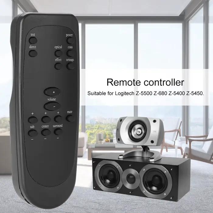 Télécommande de remplacement pour Logitech Z-5500 Z-680 Z-5400 Z-5450 ABS Noir Haut-parleurs Audio Accessoires Électronique Consommation Occasions Spéciales