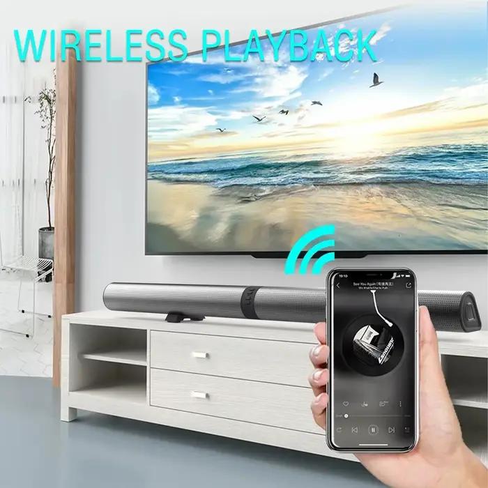 120W BS-56 TV haut-parleurs Bluetooth connexions AUX/BT/OPT barres de son avec système sonore Home cinéma détachable 2 en 1 barre de son FM