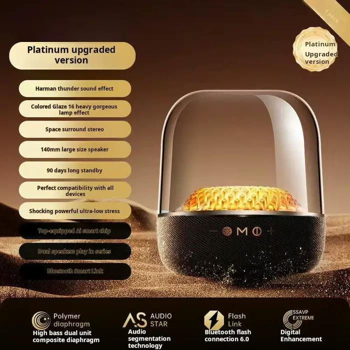 4ème 120W haute puissance basse boîte à musique 9D Surround son colonne plein écran Transparent Caixa De Som Bluetooth