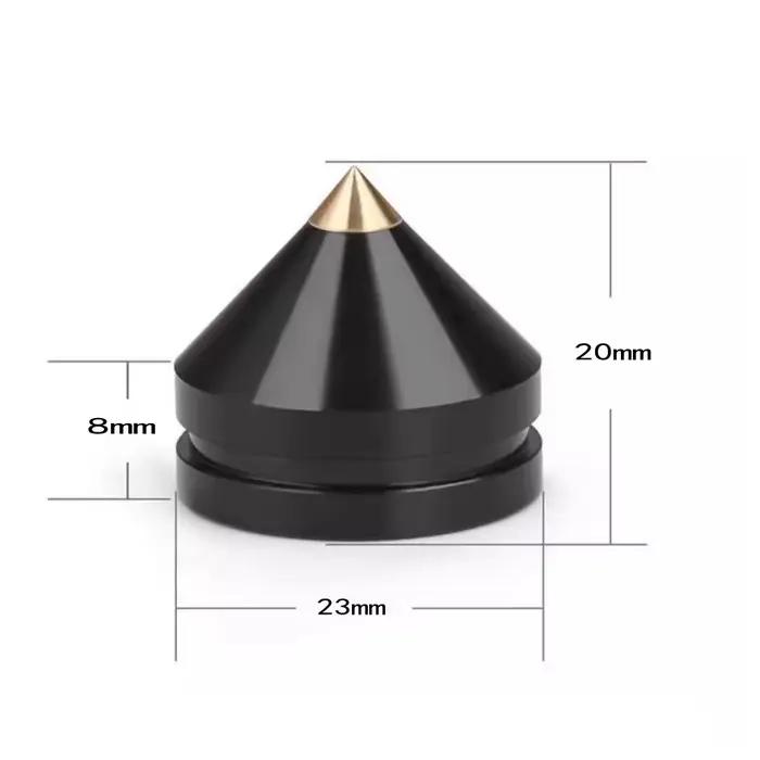 Pieds de support d'enceinte en alliage d'aluminium avec pointes coniques