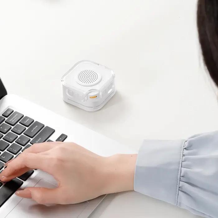 Machine à bruit blanc, 28 sons apaisants, veilleuse à 3 niveaux, détection automatique du bruit, aide au sommeil portable et haut-parleur Bluetooth
