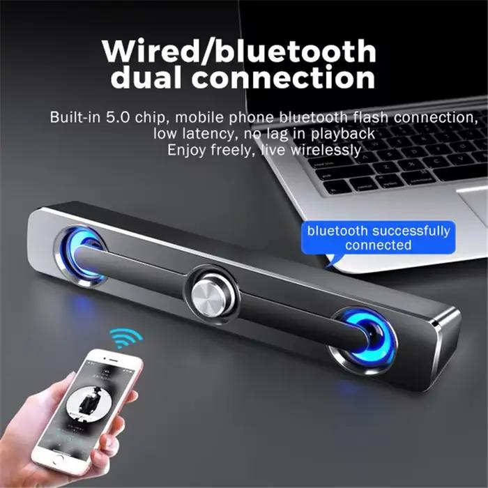 USB filaire puissant ordinateur haut-parleur barre stéréo caisson de basses basse