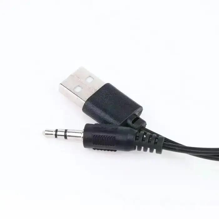 Haut-parleurs USB pour ordinateur avec microphone intégré - Système audio stéréo LED pour PC de bureau