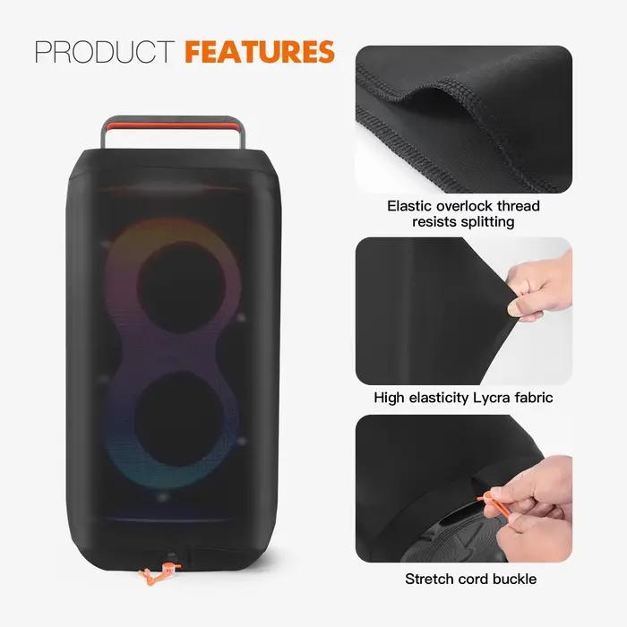 Housse de Protection Extensible Anti-Poussière Pour Haut-Parleurs JBL PartyBox 120 Blanc Bleu Jaune Rouge Noir Vert Sécurité et Style Pour Fêtes Voyages Familles