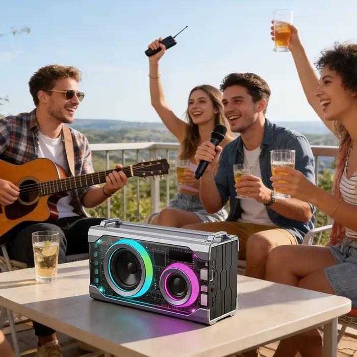 Haut-parleur coloré avec microphone