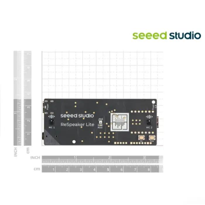 ReSpeaker Lite 2 Mic Array ESPHome Assistant XIAO ESP32S3 Haut-parleur pré-soudé/mono avec boîtier - 4R 5W/Boîtier en acrylique en option