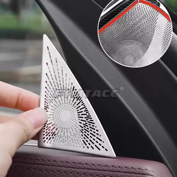 Grilles de haut-parleurs latéraux droit du coffre de voiture en acier inoxydable pour Grand Koleos Geely Monjaro KX11 2024 2025 2026