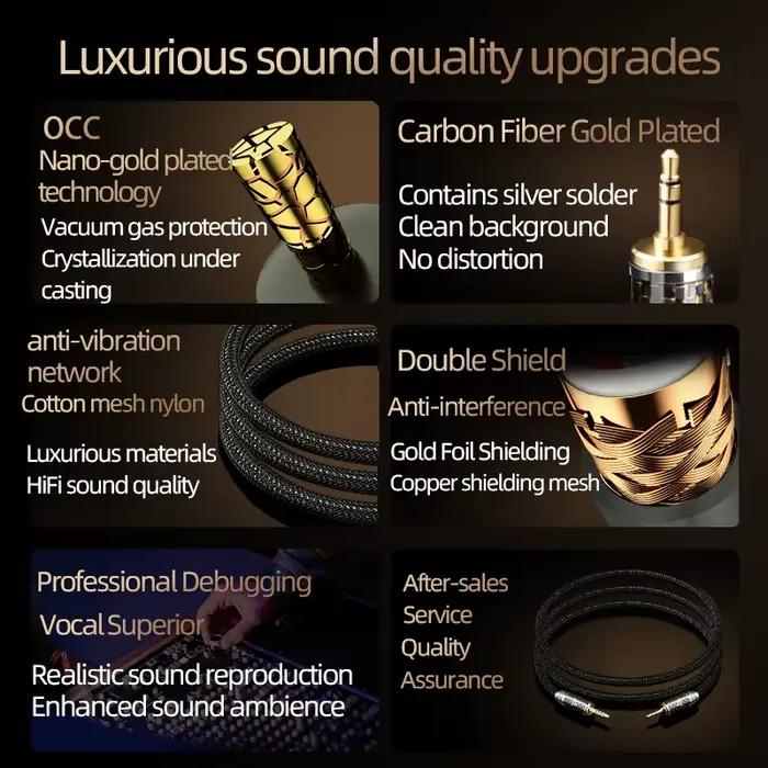 Câble audio HiFi 4.4 à 3.5 pour systèmes HiFi