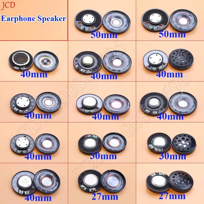 2 pièces nouveau 50mm 40mm 30mm 27mm unité de haut-parleur pour bricolage casque Excellent diaphragme sonore voix claire basses profondes très