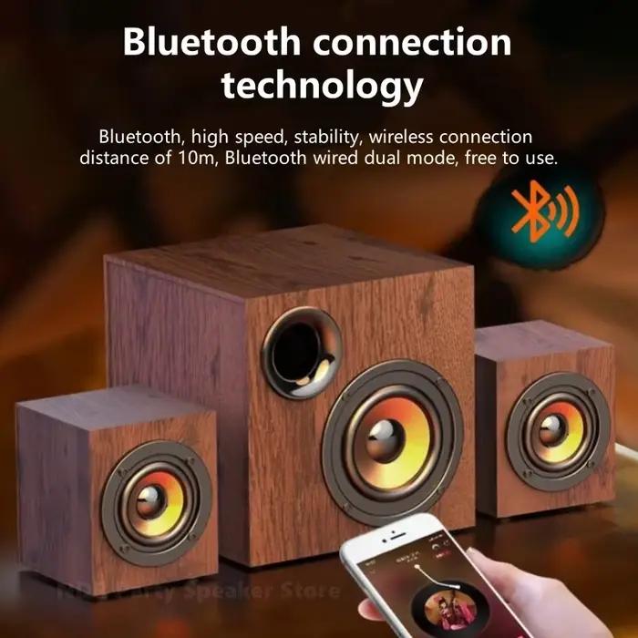 Q6 combinaison multimédia haut-parleurs d'ordinateur basse stéréo BT lecteur de musique caisson de basses SoundBox pour