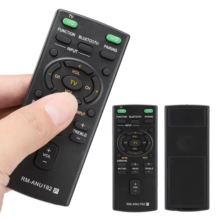 Télécommande de remplacement RM-ANU192 pour barre de son Sony SACT60BT HTCT60BT SSWCT60 ABS noire à distance supérieure à 8 mètres pour une utilisation fluide et précise