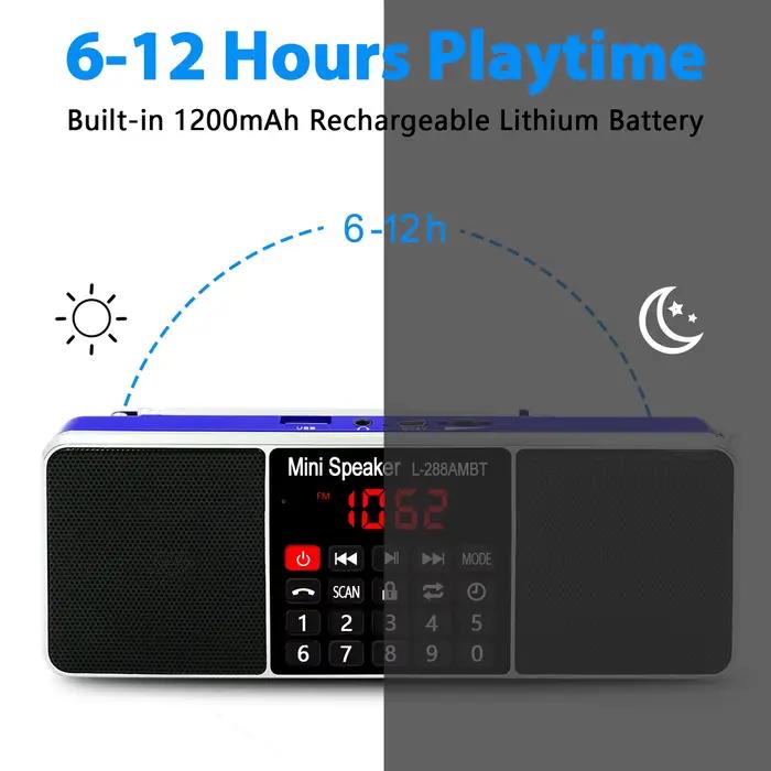 Radio portable AM FM, haut-parleur Bluetooth
