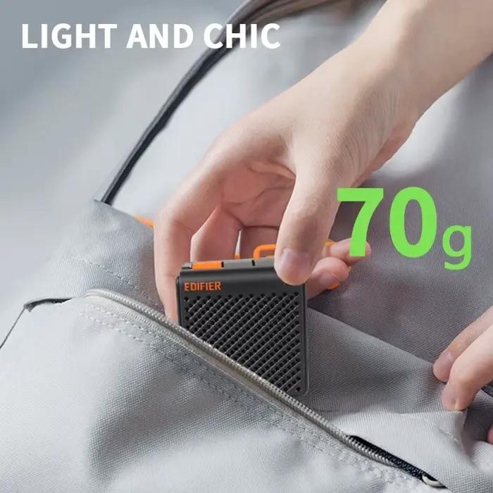 Edifier MP85 haut-parleurs Bluetooth portables Camping marche haut-parleur sans fil stéréo 70g léger 8H lecture étanche