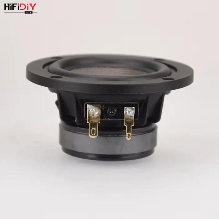Haut-parleur haute-fidélité HIFIDIY LIVE fibre-carbone-titane 3,7 pouces 30W pour musique claire et puissante occasions familiales et professionnelles