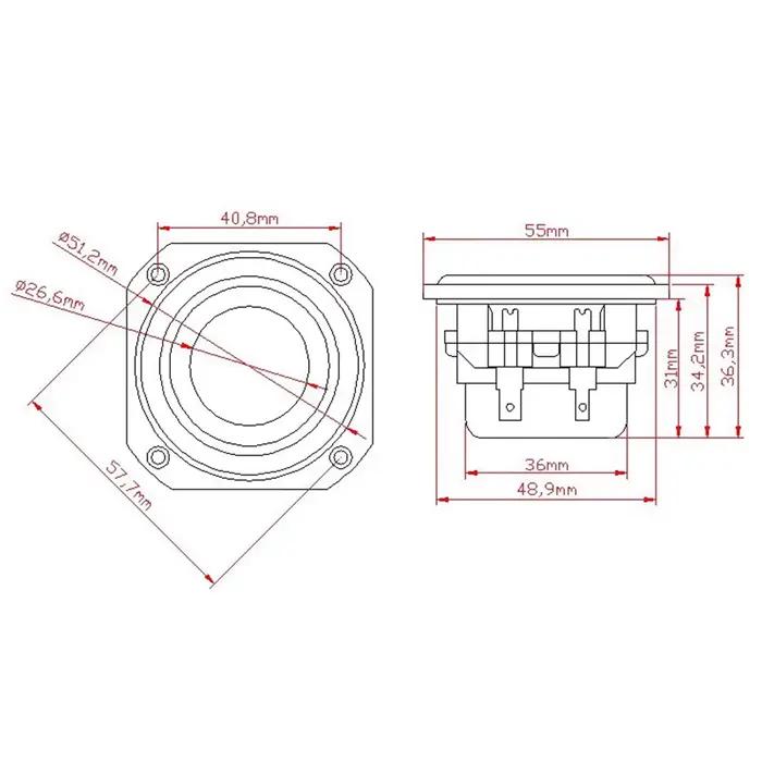 Haut-parleur Aiyima en plastique 55mm pour musiciens et audiophiles haute puissance audio hifi occasions spéciales