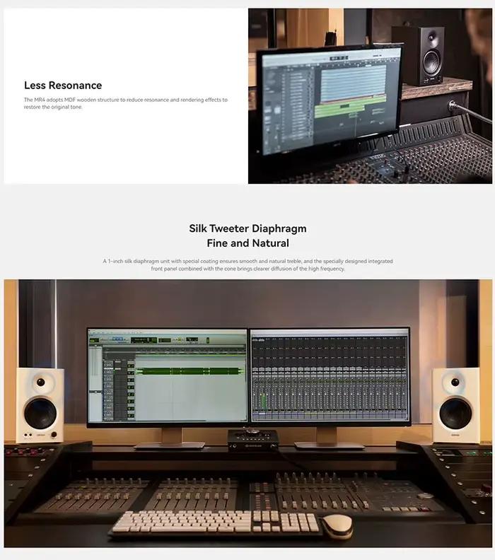 Edifier MR4 puissant haut-parleurs de moniteur de Studio pour PC son haute fidélité avec système Audio domestique de basses profondes