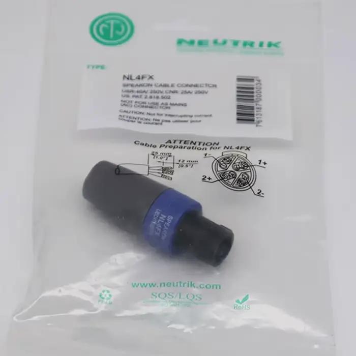 Connecteur 4FX Speakon à 4 pôles, connecteur de haut-parleur Audio mâle, amplificateur de haut-parleur, connecteur 4FX, prise à quatre cœurs, 10 pièces