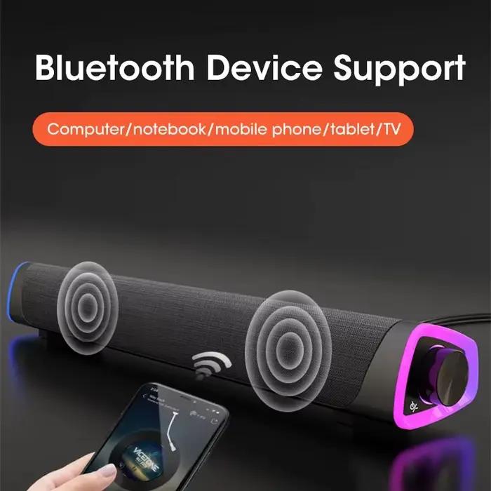 Barre de haut-parleurs pour ordinateur, Bluetooth, son stéréo filaire, caisson de basses, pour Macbook, ordinateur portable, lecteur de musique
