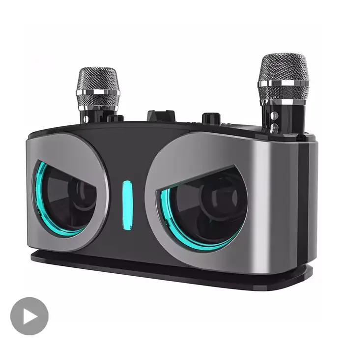 Karaoké Portable sans fil Bluetooth haut-parleur avec Microphone Machine caisson De basses puissant boîte De son musique Caixa De Som Bocina Audio