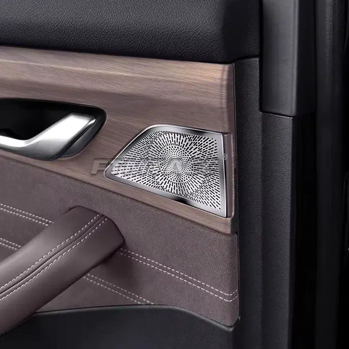 Grilles de haut-parleurs latéraux droit du coffre de voiture en acier inoxydable pour Grand Koleos Geely Monjaro KX11 2024 2025 2026