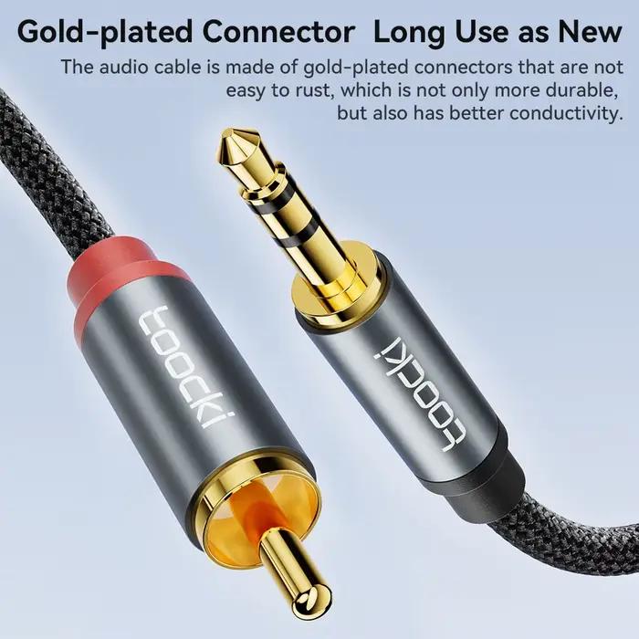 Toocki câble Audio RCA 3.5mm mâle à 2RCA