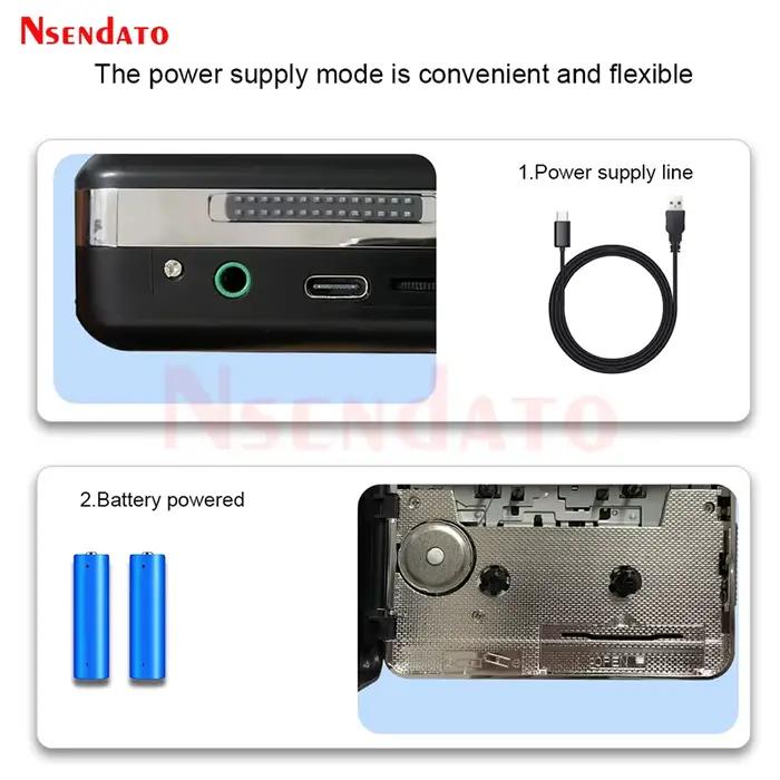 Lecteur de cassettes USB C Portable