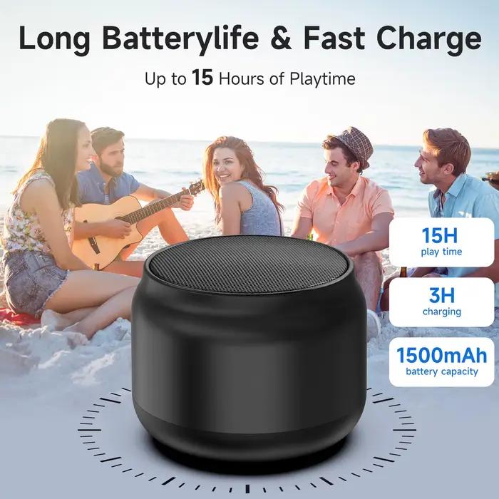 Enceinte Bluetooth portable sans fil V5.3 avec son stéréo puissant et lumières RGB pour soirées, randonnées et espaces de vie