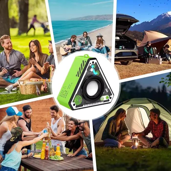 Haut-parleur Bluetooth portable TWS V2 haut-parleur stéréo Hi-Fi pour musique, jeux, études et divertissement sans fil avec subwoofer de bureau et isolation phonique