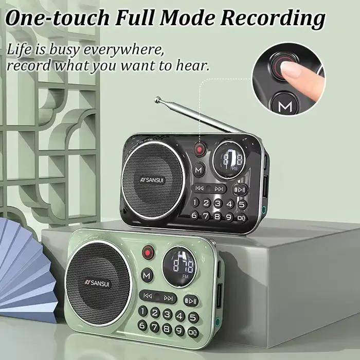 Nouveau Mini haut-parleurs Radio boîte de son Portable extérieure haut-parleur Bluetooth sans fil multifonction comme cadeau pour les personnes âgées FM TF USB