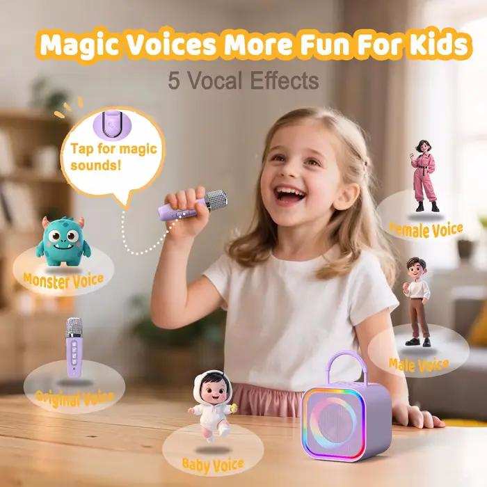 Microphone karaoké double sans fil Bluetooth