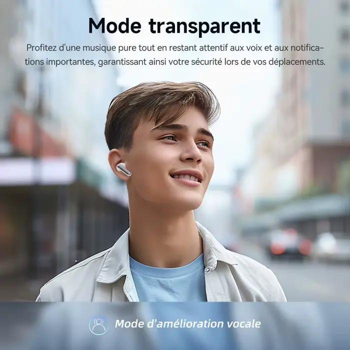 QCY Melobuds N50 ANC écouteur sans fil 4 Modes suppression Active du bruit casque AI appel clair écouteurs Bluetooth
