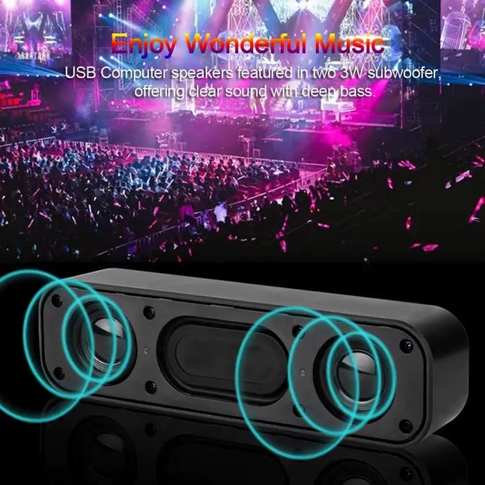 Haut-parleur portable USB alimenté par USB pour musique films et jeux à la maison occasions spéciales