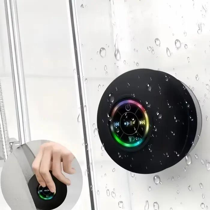 Haut-parleur Bluetooth portable étanche avec micro mains libres pour salle de bain piscine plage voiture et téléphone