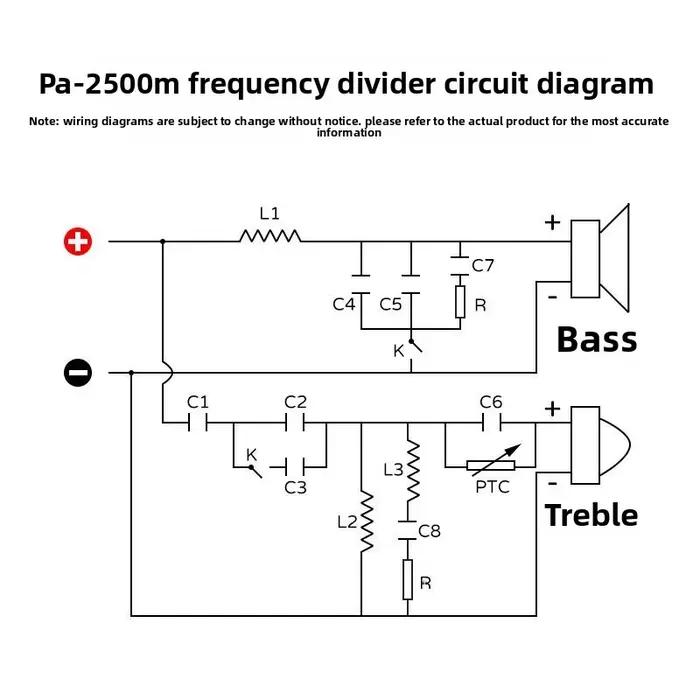 Crossover audio haute puissance 800W série SRX avec commutateur Omkron pour système de haut-parleurs