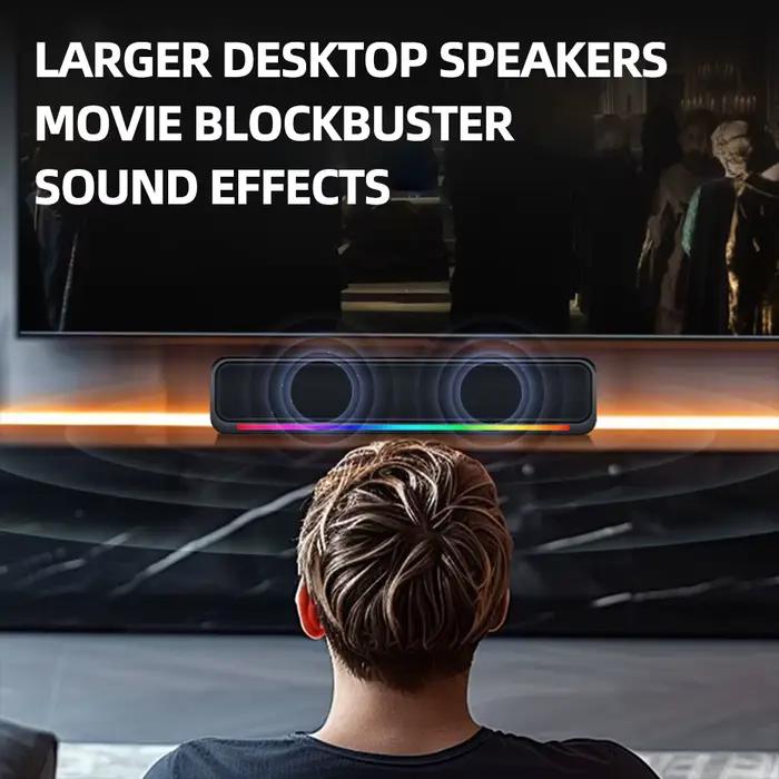 Philips SPA6209 haut-parleur multimédia de bureau sans fil 5.3 Double klaxon RGB barre de son de musique de jeu pour