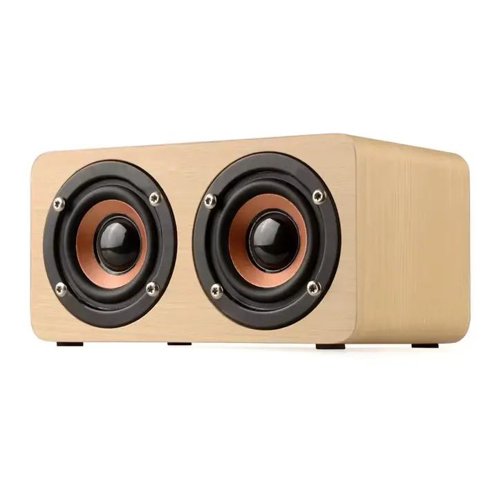 Haut-parleur Bluetooth portable en bois