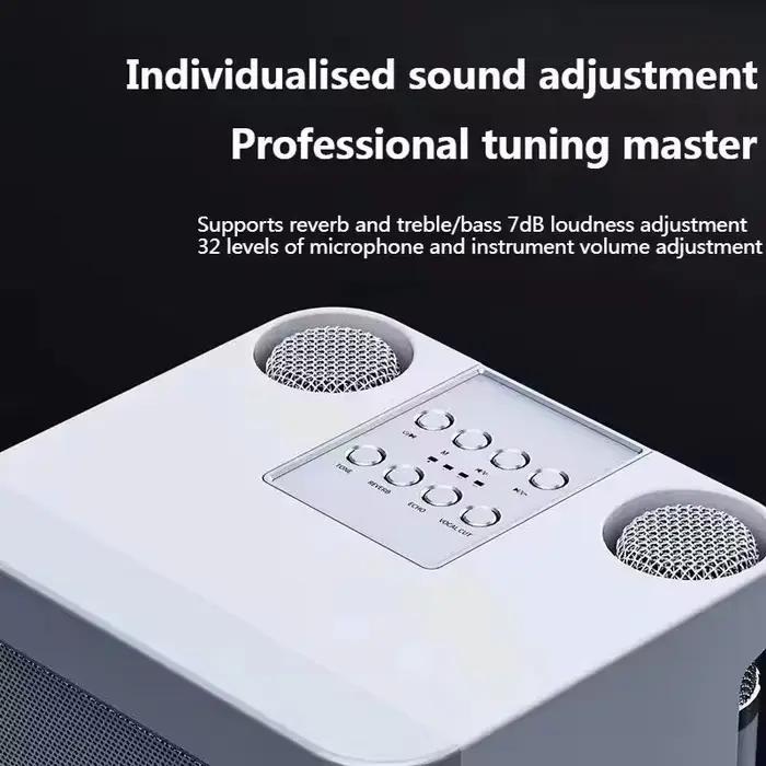 Enceinte Bluetooth sans fil karaoké avec microphone, machine portable, caixa de som, colonne de musique, audio Bluetooth, coluna
