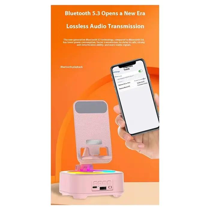 Haut-parleurs de bureau 2025 nouveau haut-parleur Bluetooth support de téléphone banque de charge vocale LED boîte à