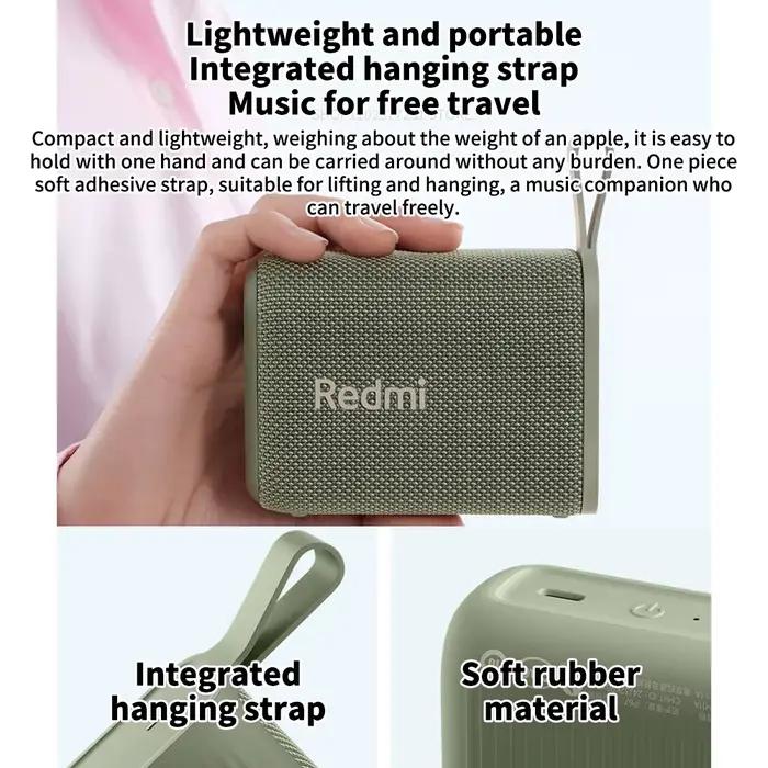 Enceinte Bluetooth portable Redmi pour extérieur, étanche IP67, son stéréo puissant, Bluetooth 5.3, double appairage TWS, connectivité RVB, colorée -CN